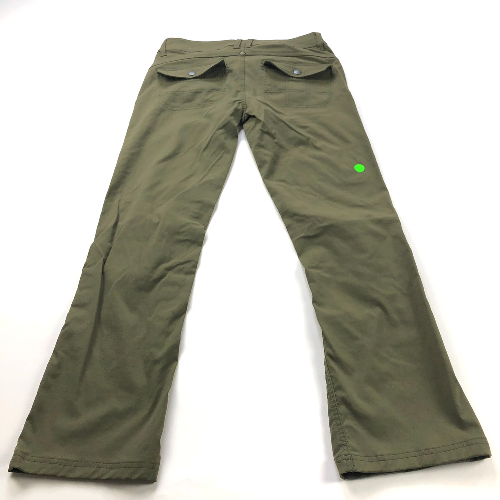 Prana Halle Pant Convertible Roll Up 6 Short (Fit 31W 28.5L) Green W4HASH113